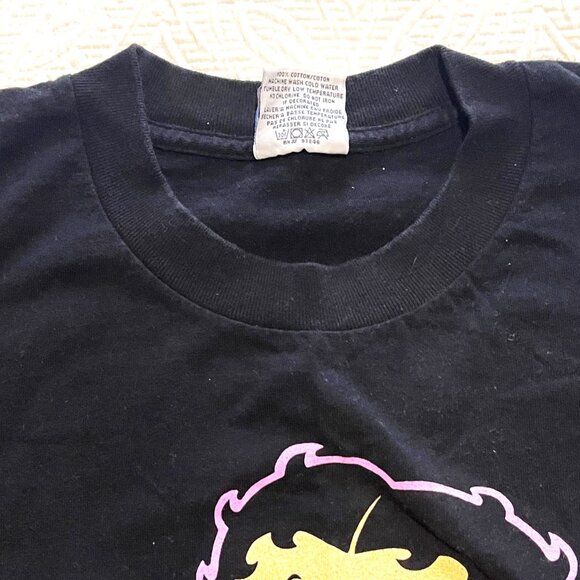 Betty Boop Hug Kisses Shirt Black Large Pink Lips Gildan Heavyweight VTG Cartoon - Picture 6 of 8